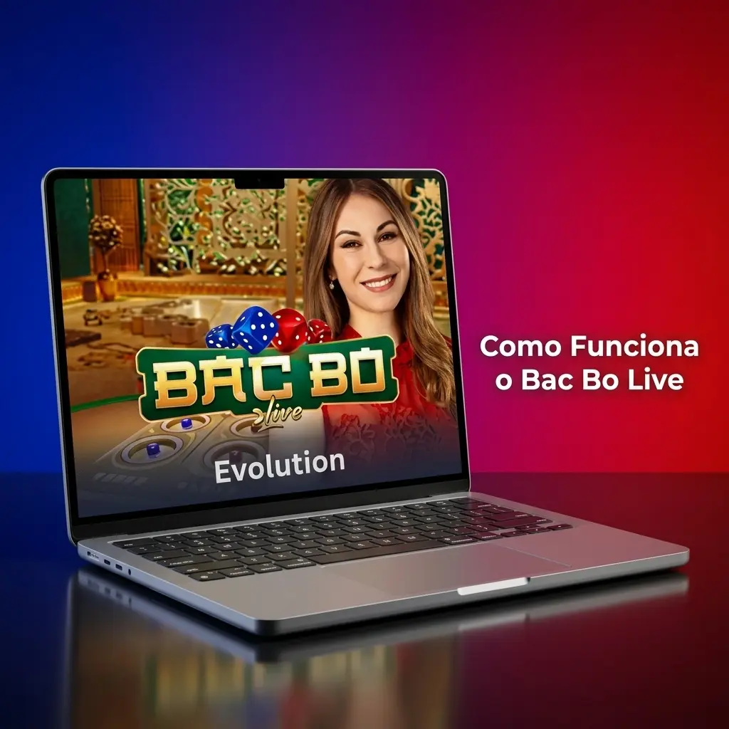 Dealer lançando dados no Bac Bo Live da Evolution